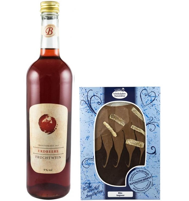 Vin de Capsuni 9%alc. si Ciocolata 750ml si 150gr Bavaria