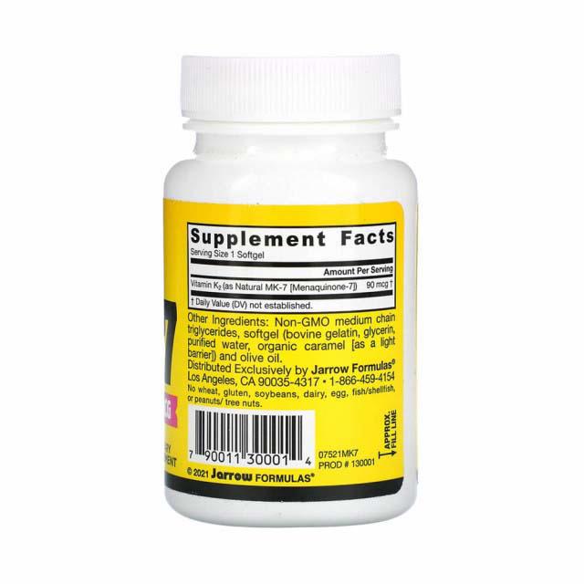Vitamin K2 MK-7 90 micrograme 60 softgels Menachinona-7 Jarrow Formulas
