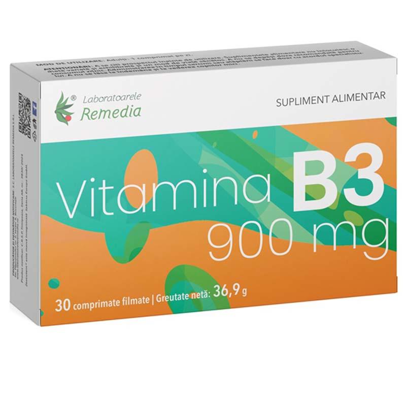 Vitamina B3 900 miligrame 30 comprimate Laboratoarele Remedia