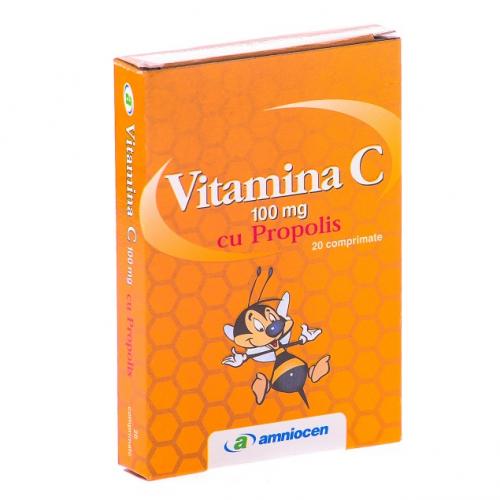 Vitamina C 100mg Propolis Amniocen 24tbl