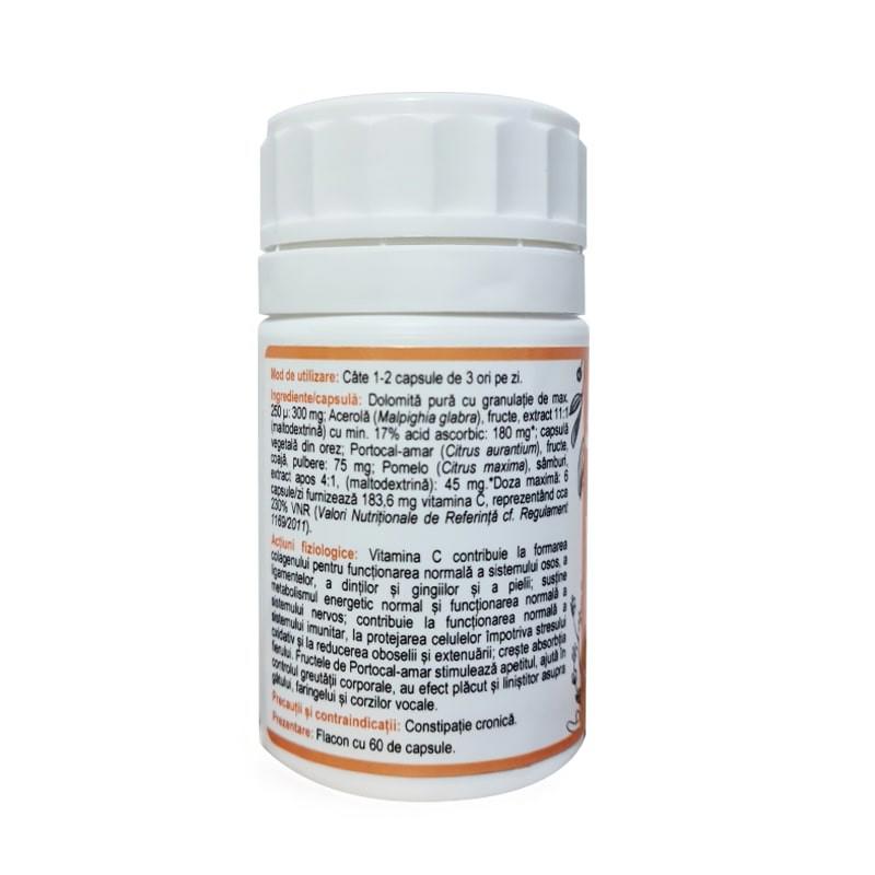 Vitamina C Alcalina 60 capsule Paradisul Verde