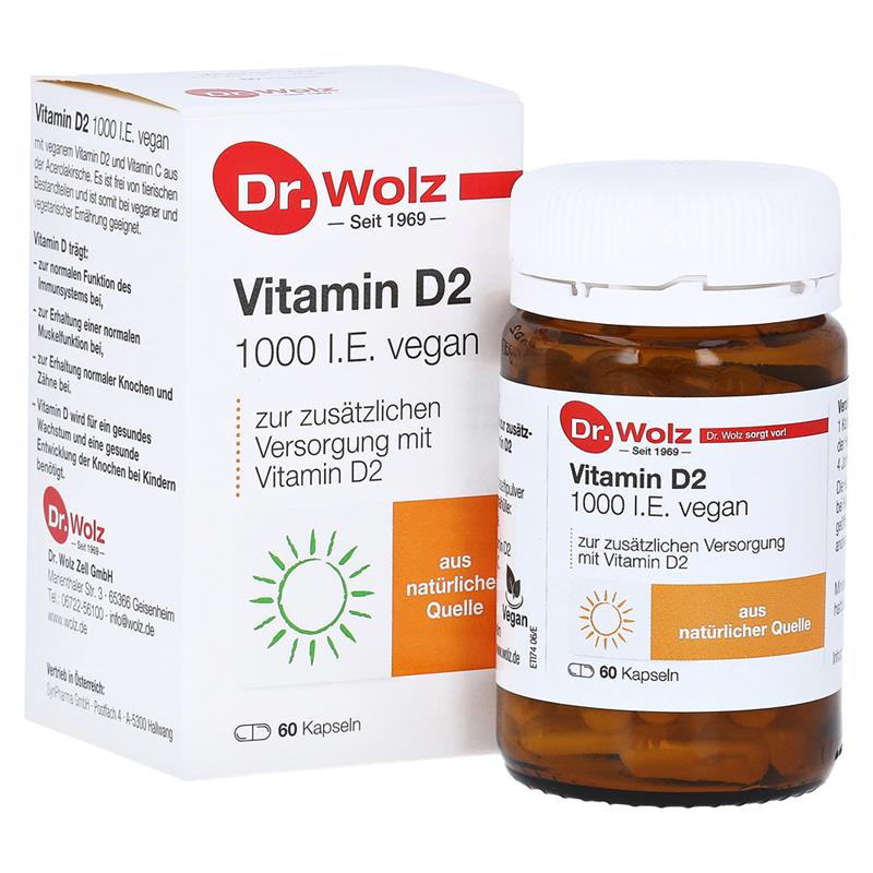 Vitamina D2 1000 I.E.Vegan 60 capsule Dr.Wolz