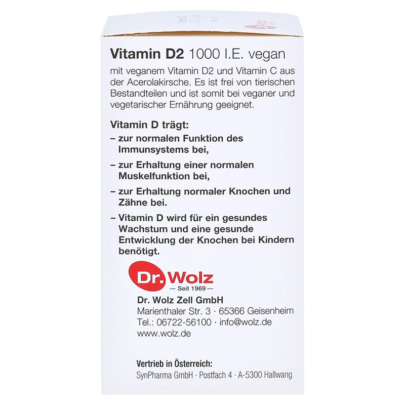 Vitamina D2 1000 I.E.Vegan 60 capsule Dr.Wolz