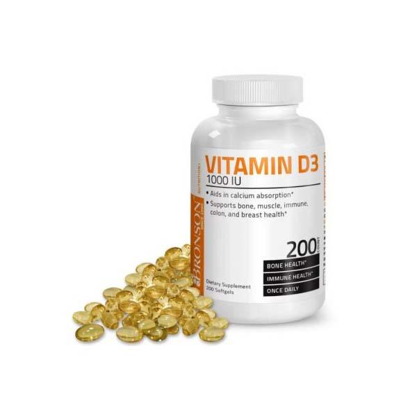Vitamina D3 1000 UI 200 capsule Bronson Laboratories