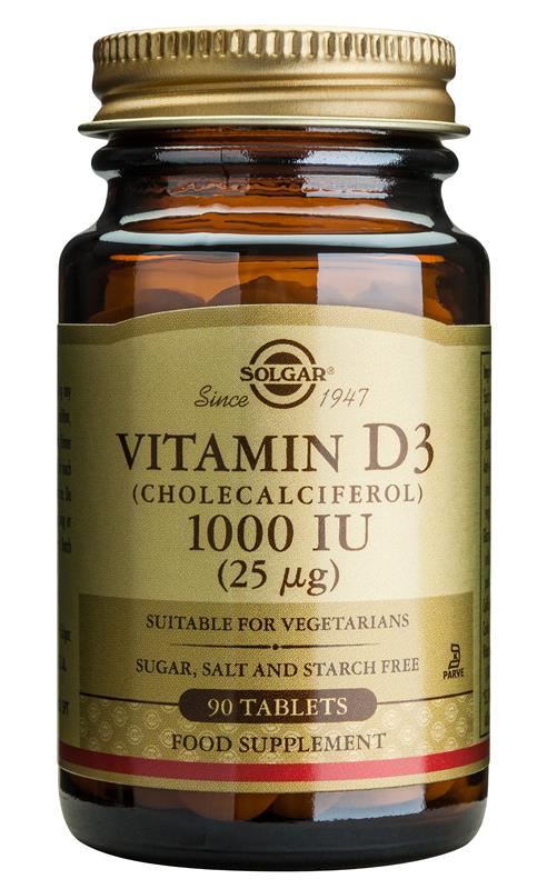 Vitamina D3 1000ui Solgar 90tbl