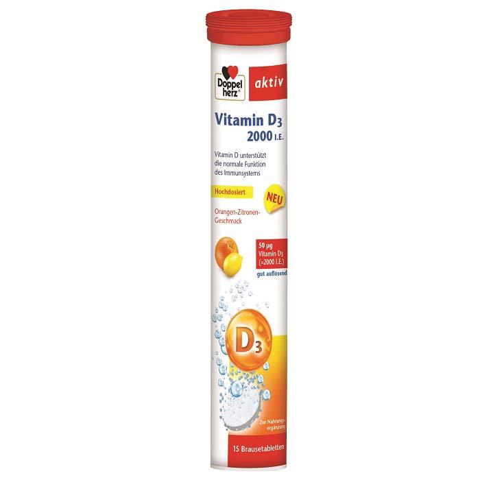 Vitamina D3 2000UI 15 comprimate efervescente Doppelherz