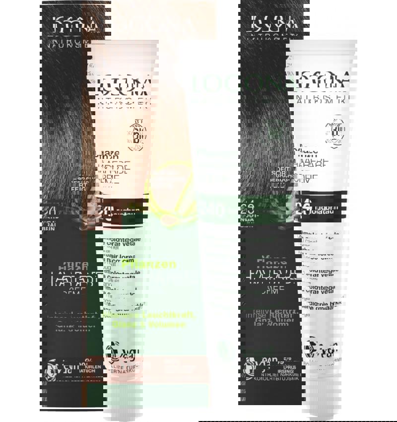 Vopsea de Par Crema Saten Nougat Caramel 240 150 mililitri Logona