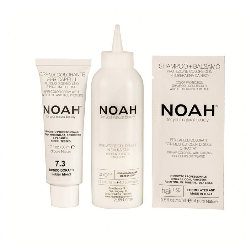 Vopsea de Par Naturala Fara Amoniac Blond Auriu 7.3 140 mililitri Noah