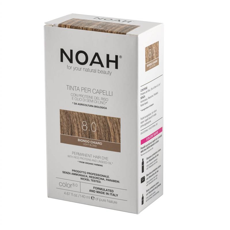 Vopsea de Par Naturala Fara Amoniac Blond Deschis 8.0 140 mililitri Noah