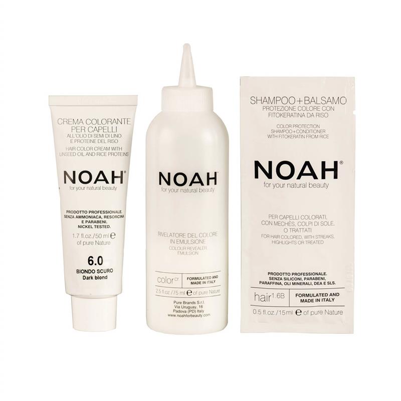 Vopsea de Par Naturala Fara Amoniac Blond Inchis 6.0 140 mililitri Noah