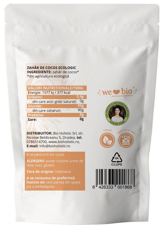 Zahar de Cocos Bio 400 grame Obio